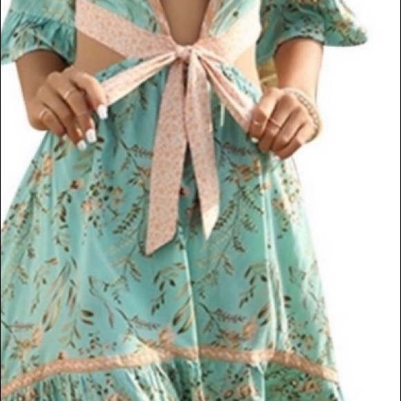 Aluna Levi Dresses Nwt Bestsellerprint Mint Green Boho Dress Poshmark